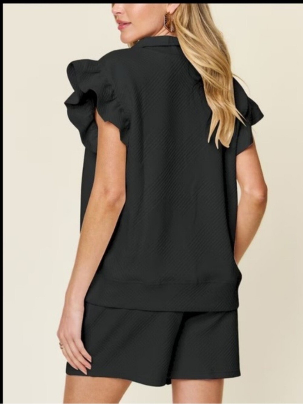 Double Take Textured Short Set NWT - Picture 2 of 11